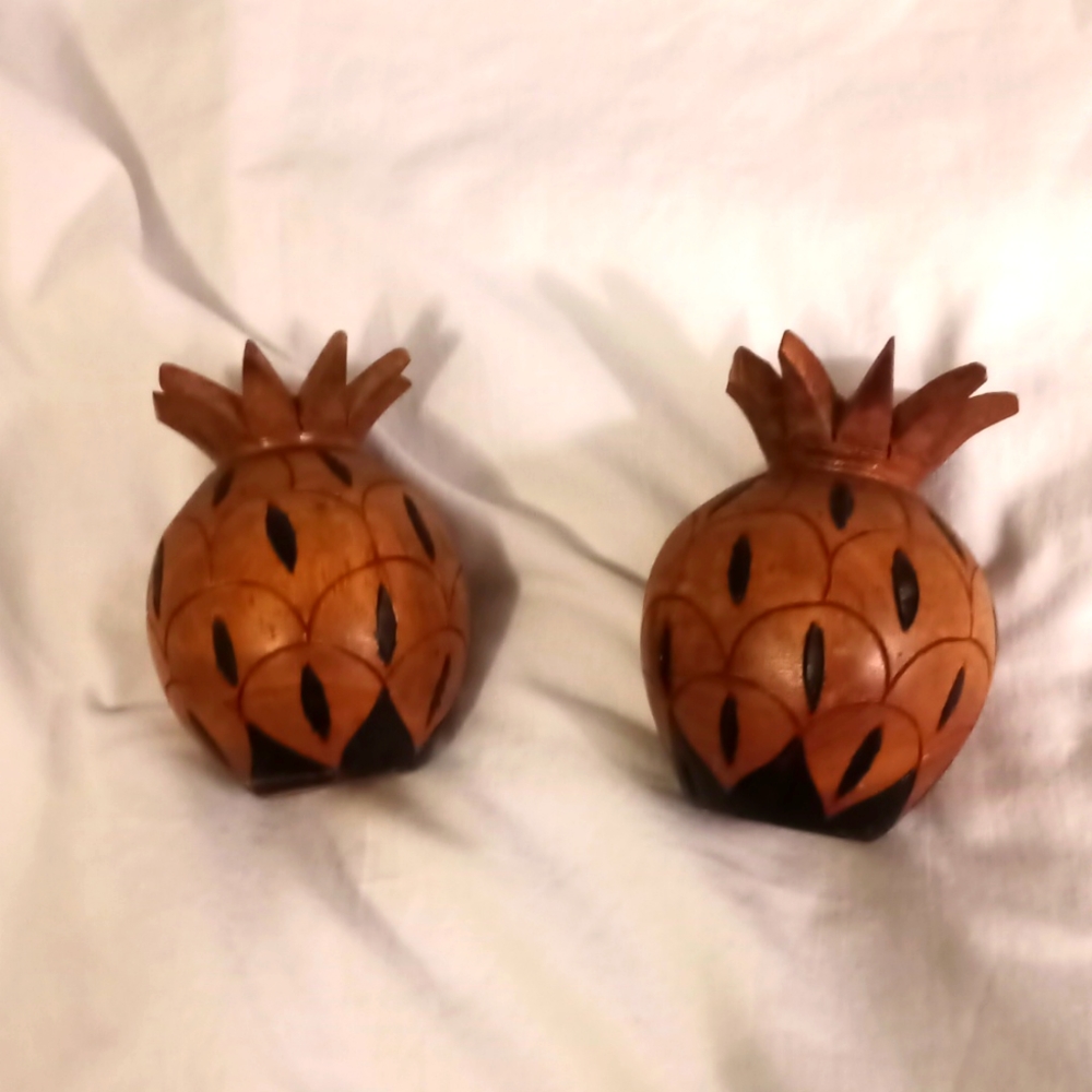 Two Wooden Pineapple